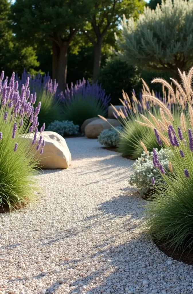 Gravel Garden With Drought-Tolerant Planting for Low-Water Landscapes
