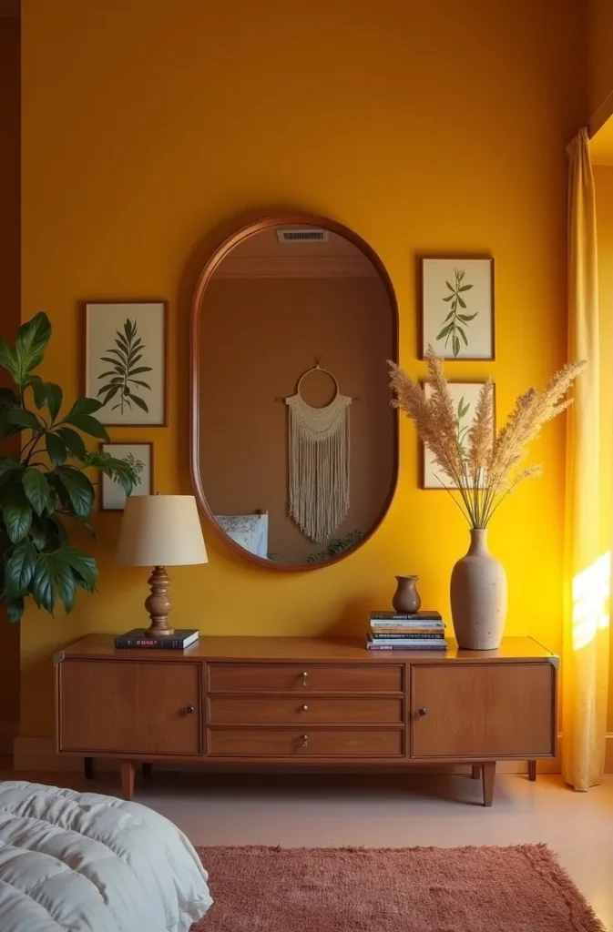 Hammered Metal Accent Mirrors for Maximalist Gallery Walls