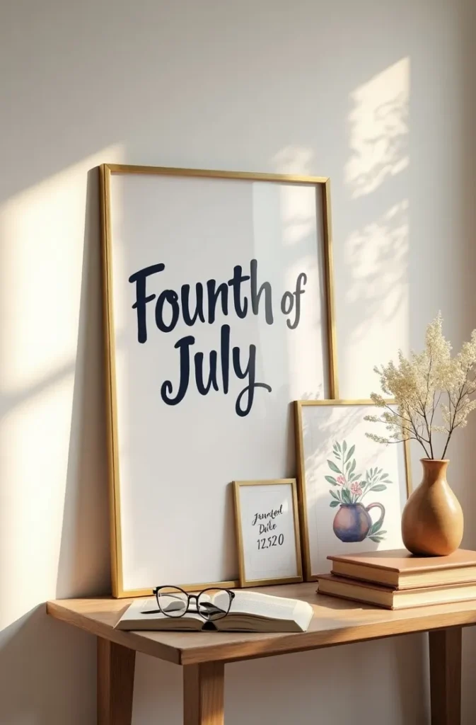 How to Style a Coordinated Set of Three Fourth of July Printables as a Display That Stops Scrolling on Pinterest