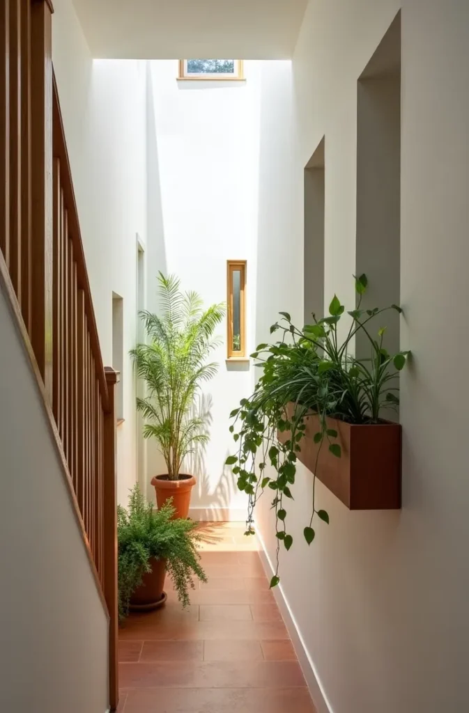 Install an Under-Stair Garden Window Box That Faces an Interior Courtyard or Atrium