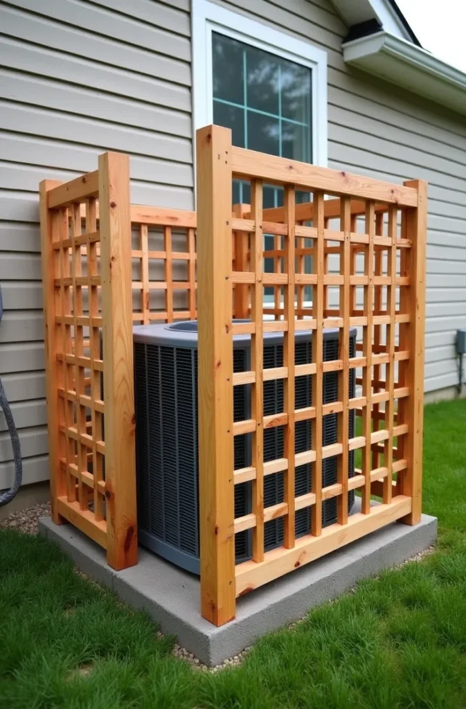 Lattice Enclosure for HVAC Units and Utility Equipment