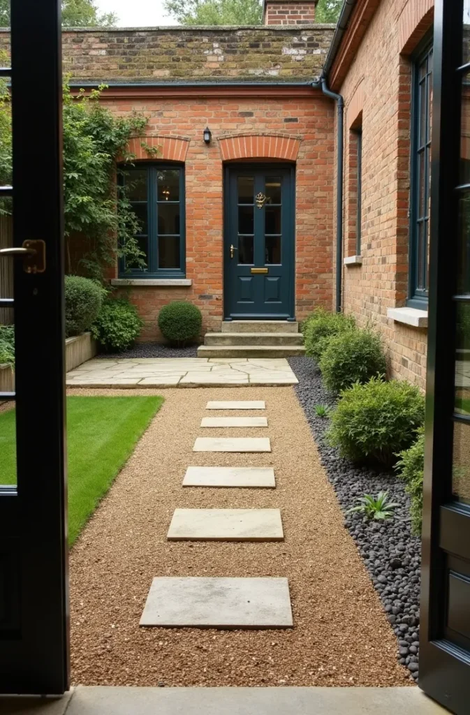 Lay a Gravel Floor With Stepping Stone Path for a Low-Maintenance Courtyard