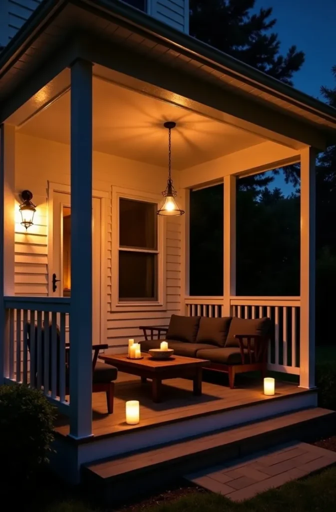 Layer Outdoor Lighting in Three Tiers to Make a Porch Usable From Dusk to Midnight