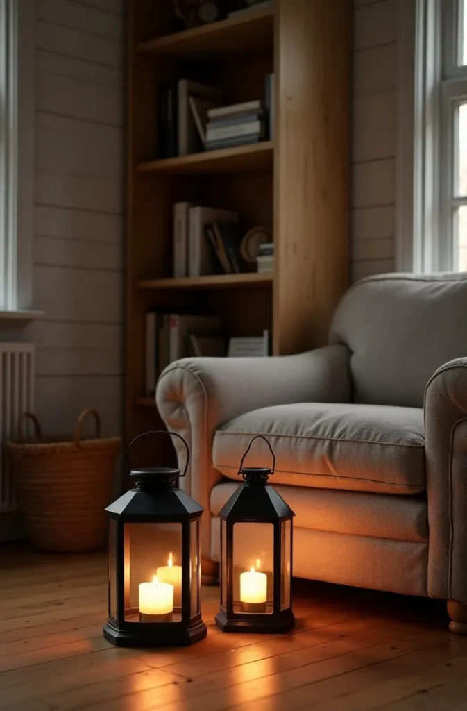 Layer Outdoor-Style Lanterns Indoors for Soft, Non-Overhead Summer Lighting