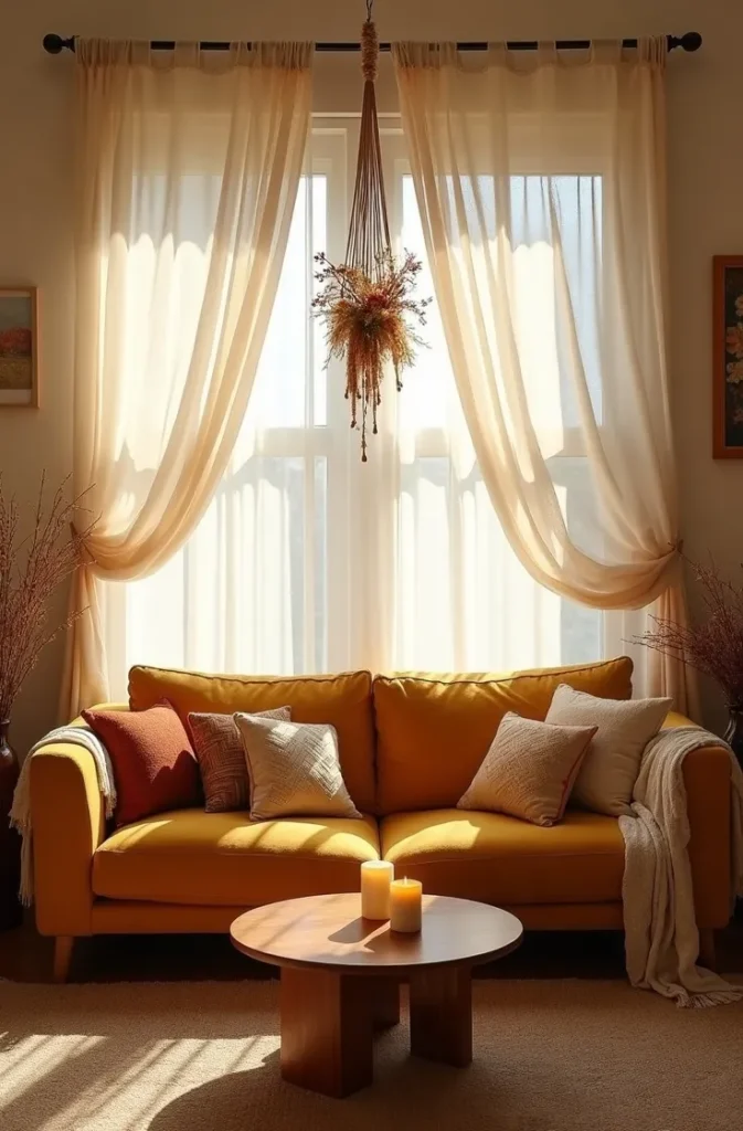 Layer a Sofa With a Canopy or Hanging Fabric Above to Create a Boho Sanctuary Feel