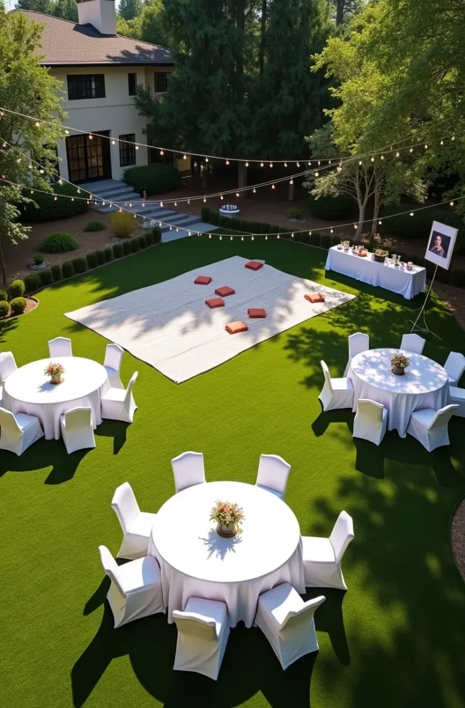 Outdoor Graduation Party Setup That Handles a Large Mixed-Age Crowd