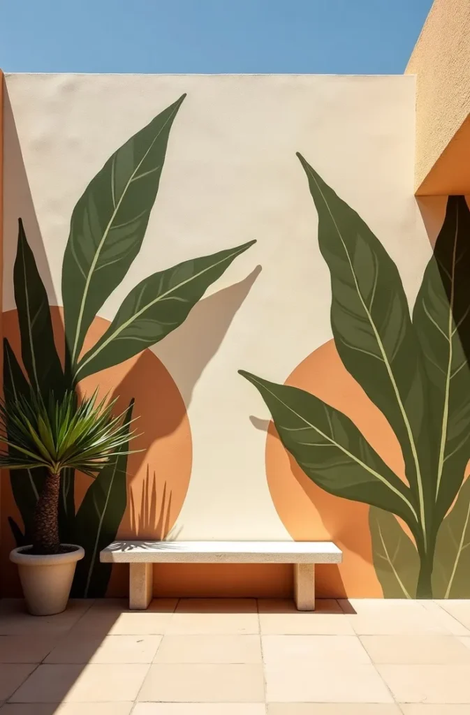 Painted Mural Accent Walls That Define the Focal Point