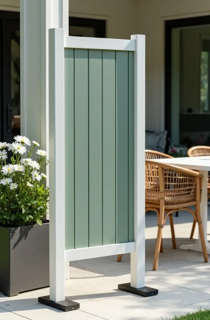 Pallet Fence Panel as a Freestanding Outdoor Privacy Screen