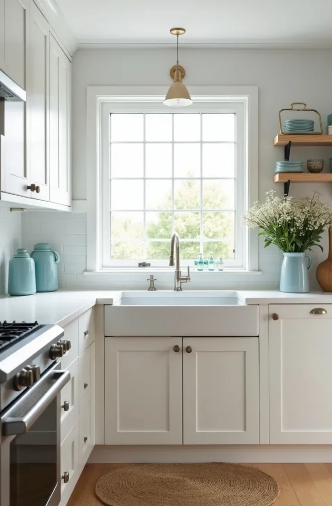 Refresh the Kitchen With a Coastal Color Palette Without Repainting
