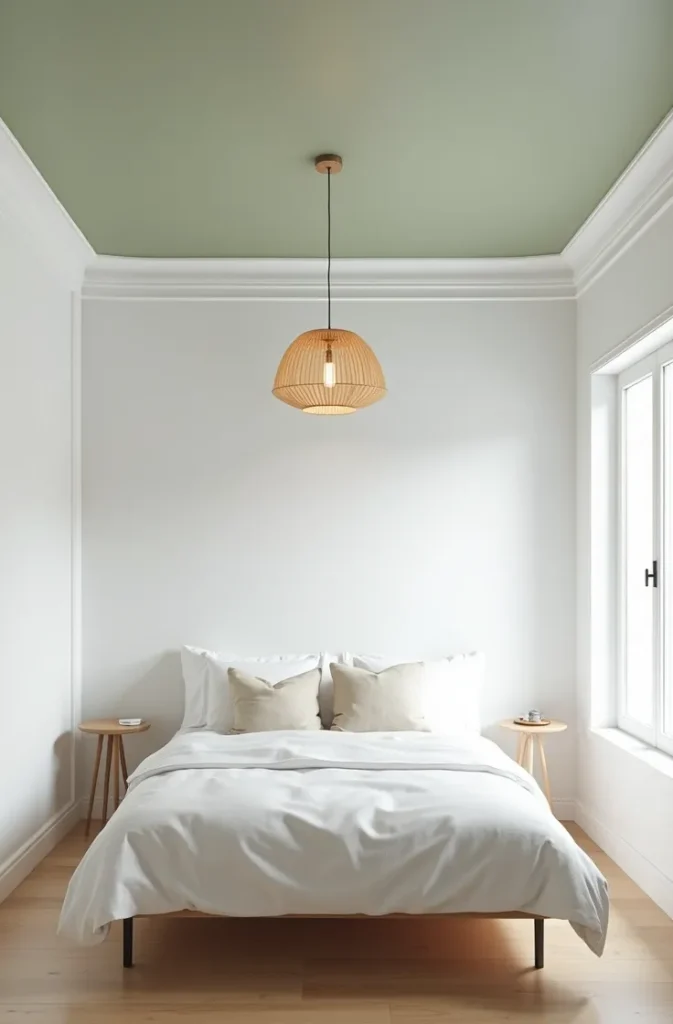Sage Green Ceiling in a White Room An Unexpected Detail That Changes Everything