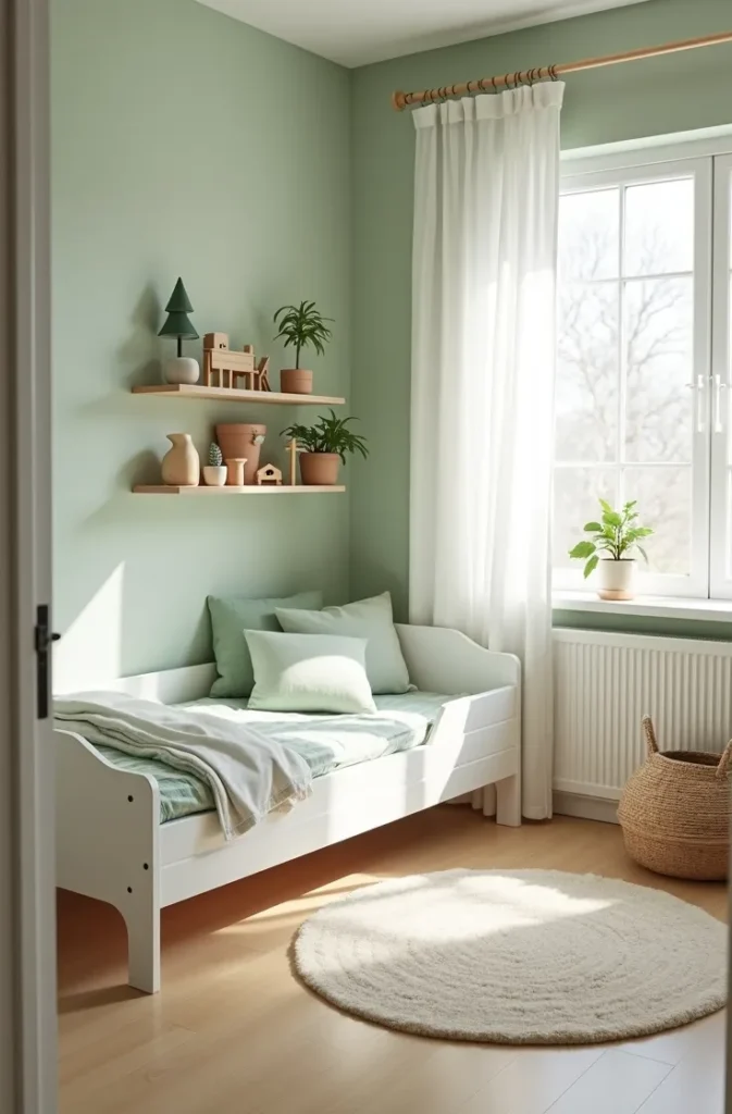 Sage Green Kids Bedroom Calm, Gender-Neutral, and Long-Lasting