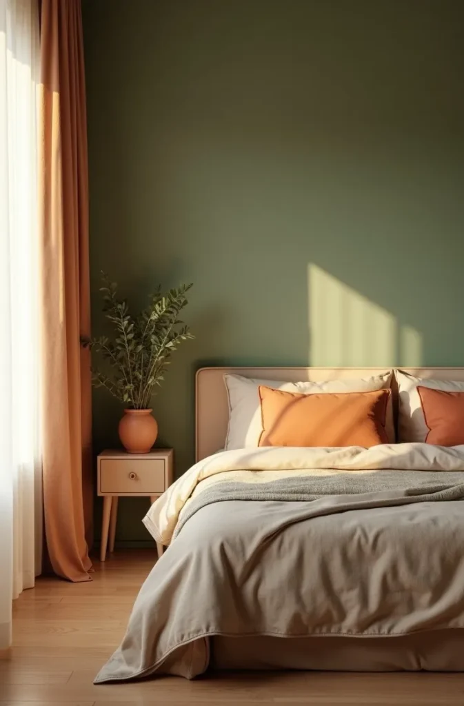 Sage Green With Terracotta Accents A Warm Earthy Combination for Cozy Bedrooms