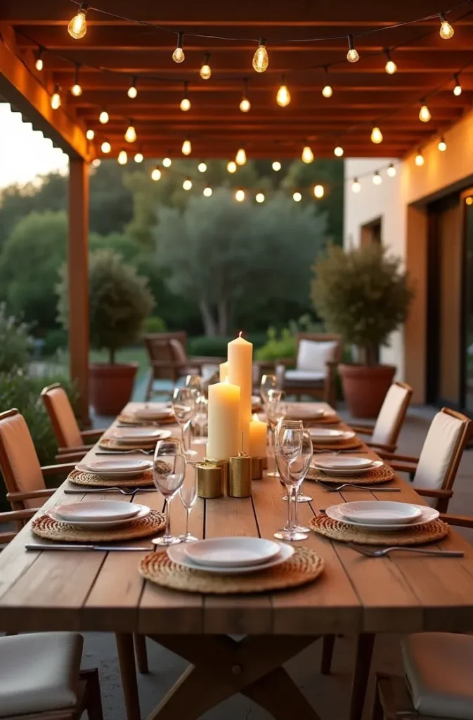 Set an Outdoor Summer Table on a Patio That Handles Wind and Heat Practically