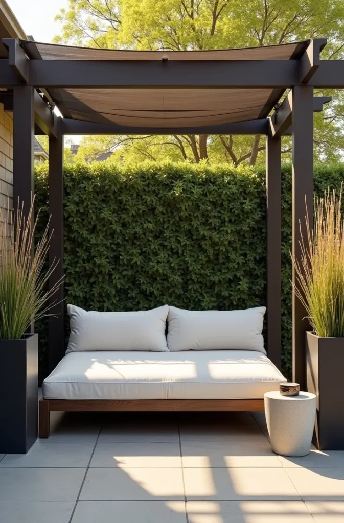 Shaded Daybed Corner That Turns Unused Patio Space Into a Rest Zone