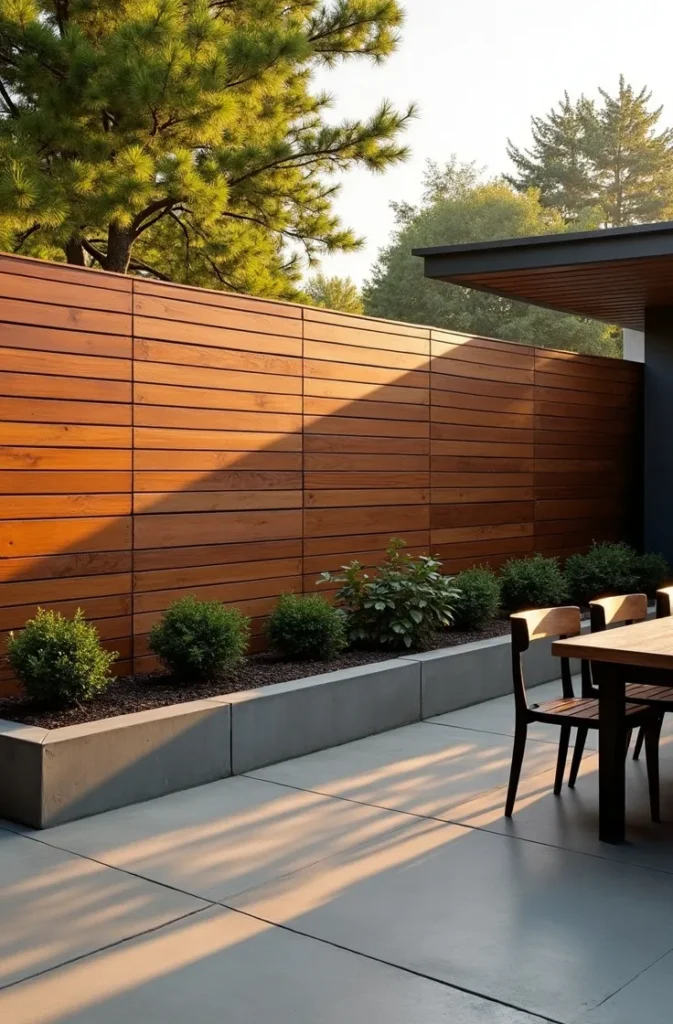 Slatted Wood Panel Walls That Create Filtered Privacy