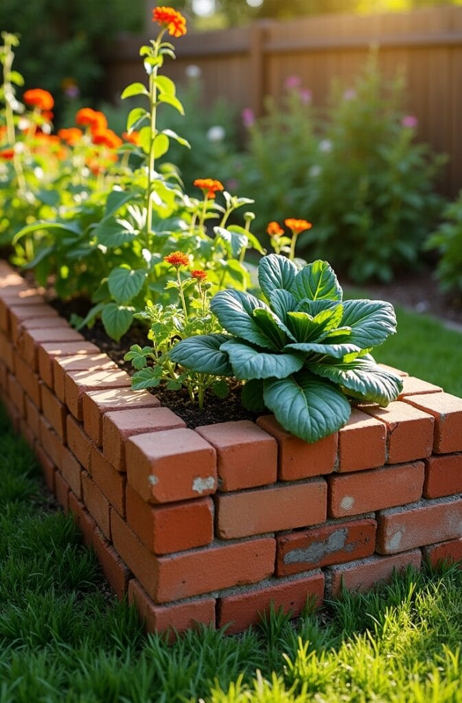 Stack Reclaimed Bricks Into a No-Mortar Raised Bed That Adjusts as Your Garden Grows
