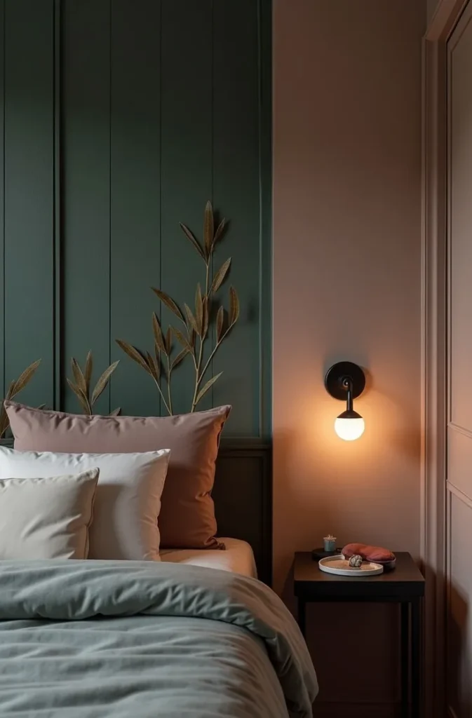 Stop the Mural at Chair-Rail Height When a Rental Bedroom Already Feels Busy