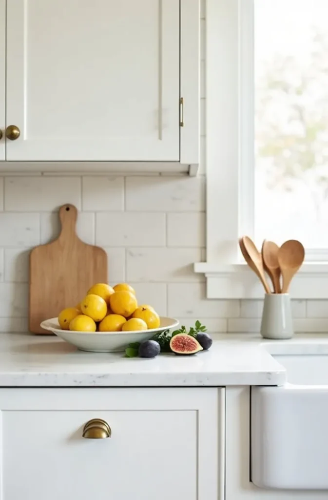 Style the Kitchen Counter With a Summer Produce Display That Doubles as Decor