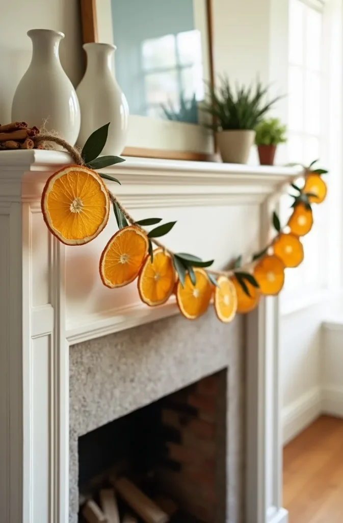 Summer Citrus Garland Made From Dried Orange and Lemon Slices That Lasts All Season