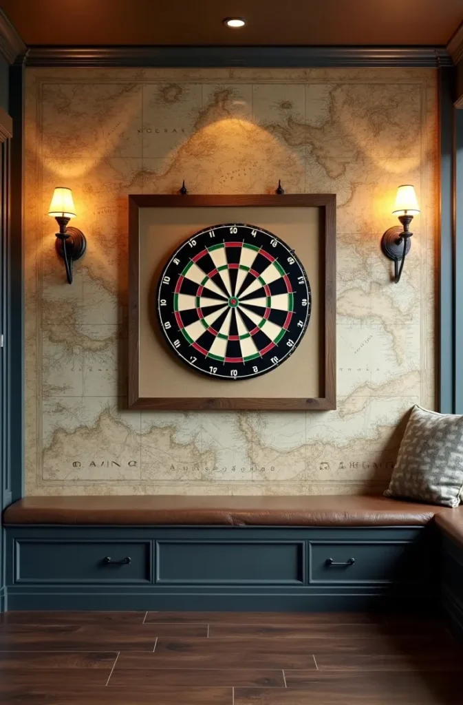 The Custom Mural Backboard That Turns the Dart Wall Into Functional Wall Art
