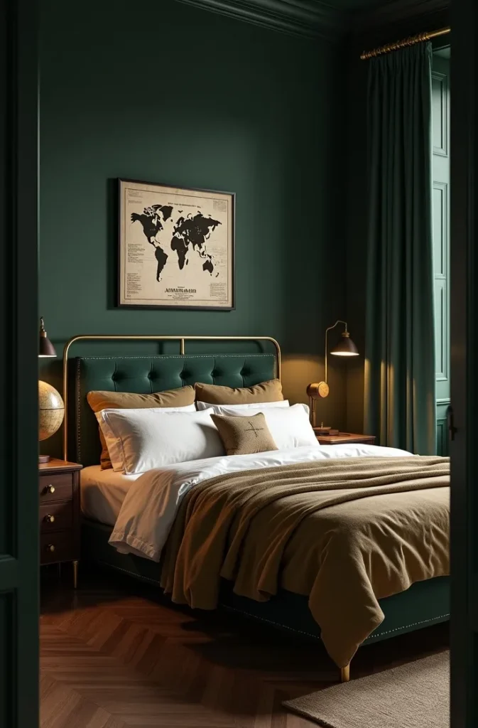 The Dark Moody Palette That Makes a Travel Bedroom Feel Like a Five-Star Hotel Suite