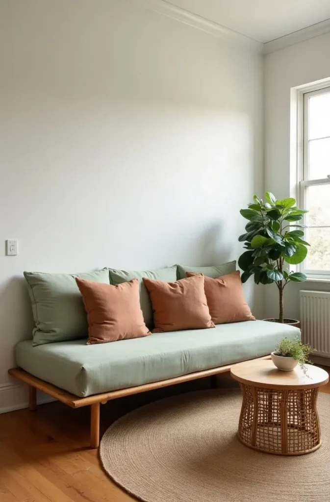 The Daybed Against the Wall Layout That Makes a Small Bedroom Work as Two Rooms
