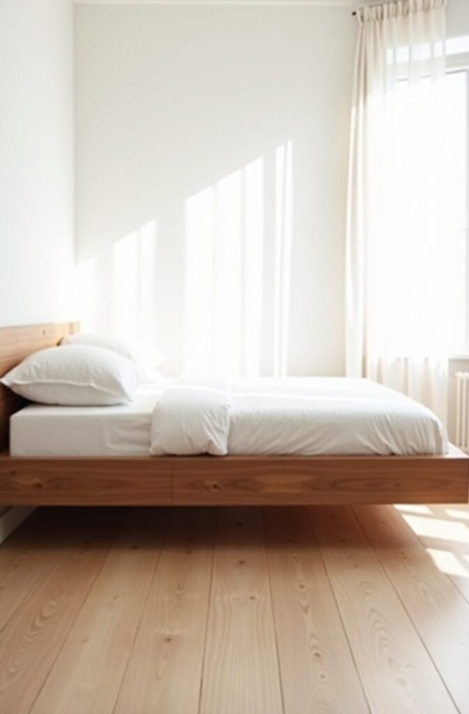 The Floating Bed Frame That Reclaims Visual Floor Space Without Shrinking Storage