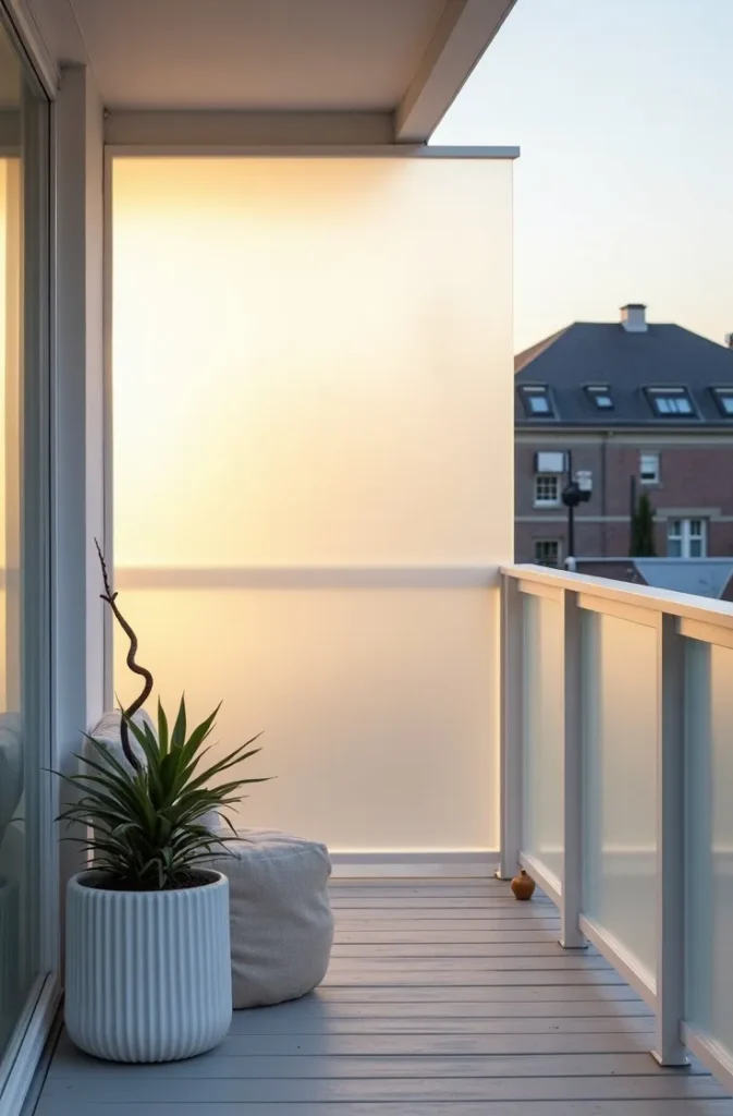 The Frosted Acrylic Panel Railing That Gives Privacy Without Closing Off Natural Light