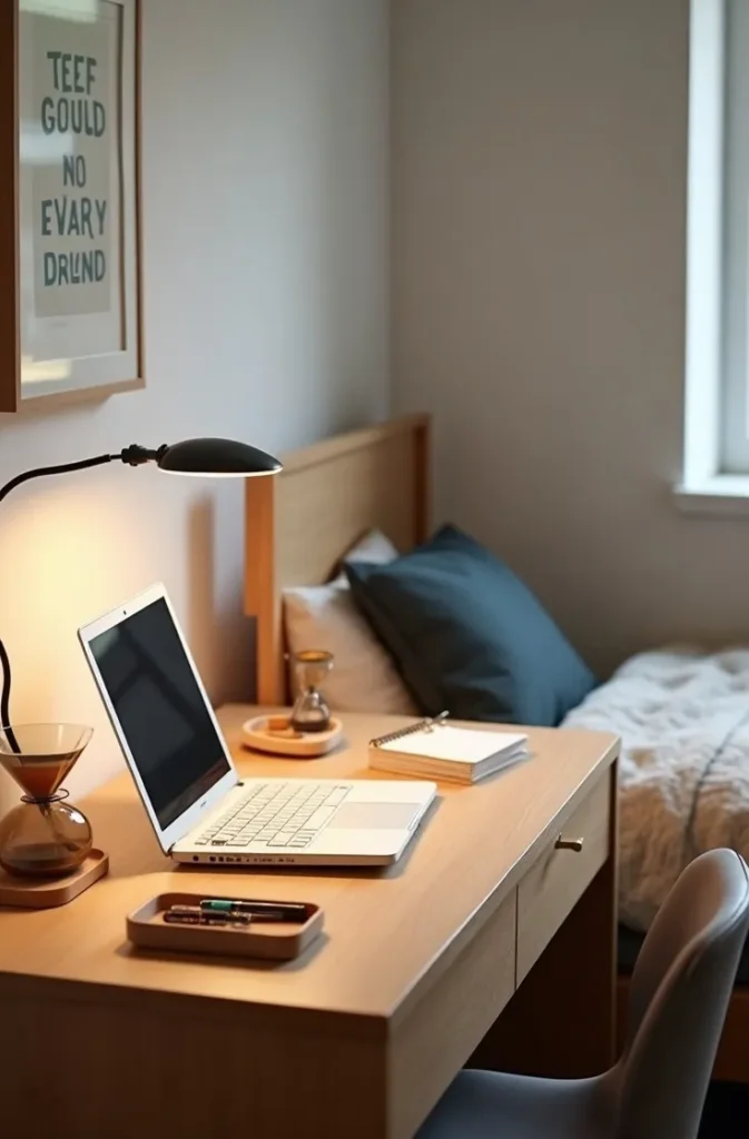 The Functional Aesthetic Dorm Room for the Woman Who Needs to Study AND Feel Good Doing It