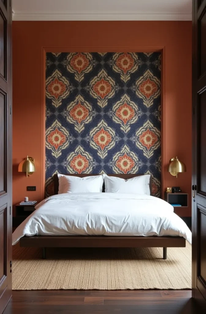 The Global Pattern Wallpaper Accent Wall That Sets the Room's Entire Cultural Direction