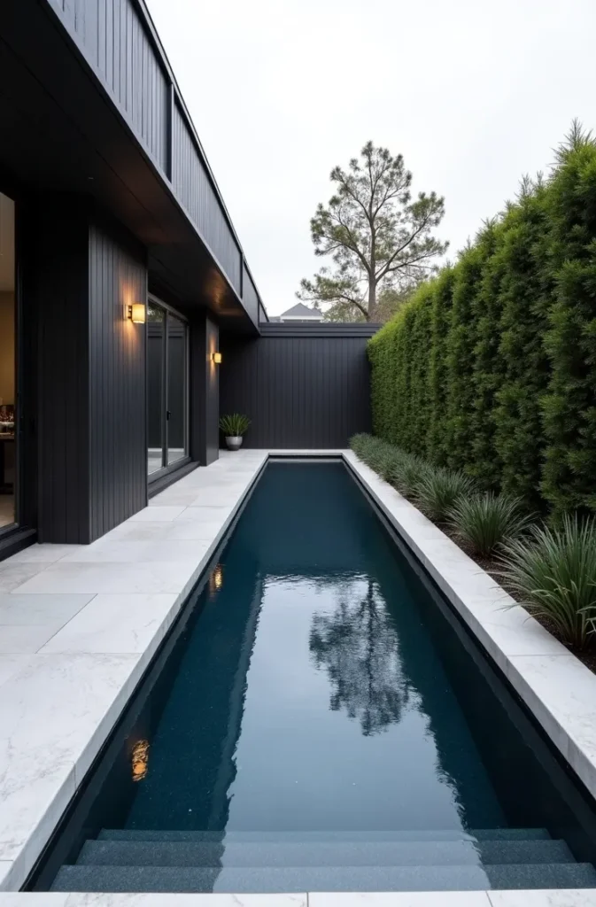 The Lap Pool Corridor Design for Narrow Backyards Under 15 Feet Wide