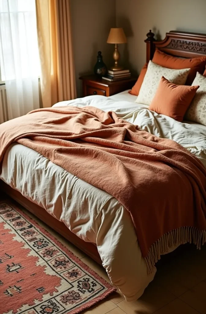 The Layered Textile Strategy That Brings Global Texture Into a Bedroom Without Visual Chaos