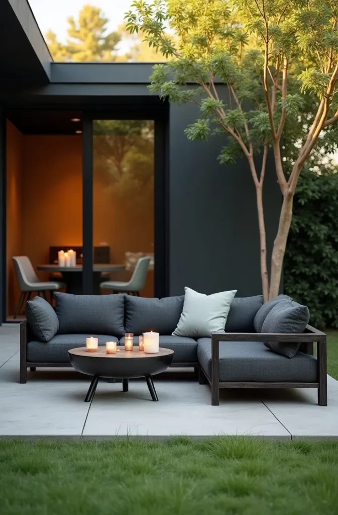 The Low-Profile Outdoor Sofa Arrangement That Makes a Small Patio Feel Like an Actual Room
