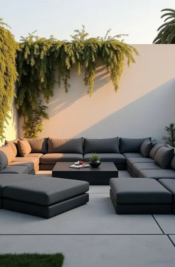 The Low-Slung Lounge Ground-Level Seating That Anchors the Whole Patio