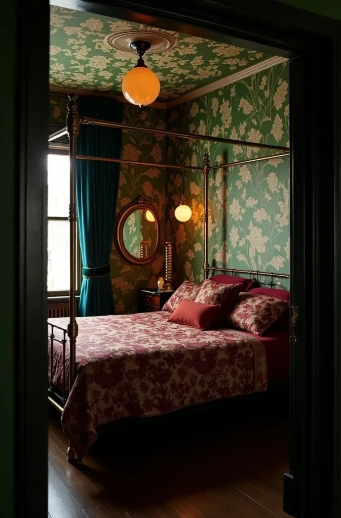 The Maximalist Small Bedroom Layout That Earns Every Inch of Pattern and Color