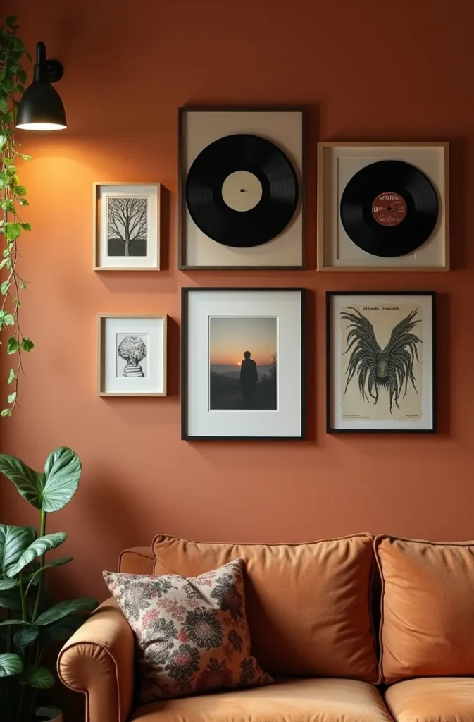 The Mixed-Media Wall Combining Records With Framed Art and Objects
