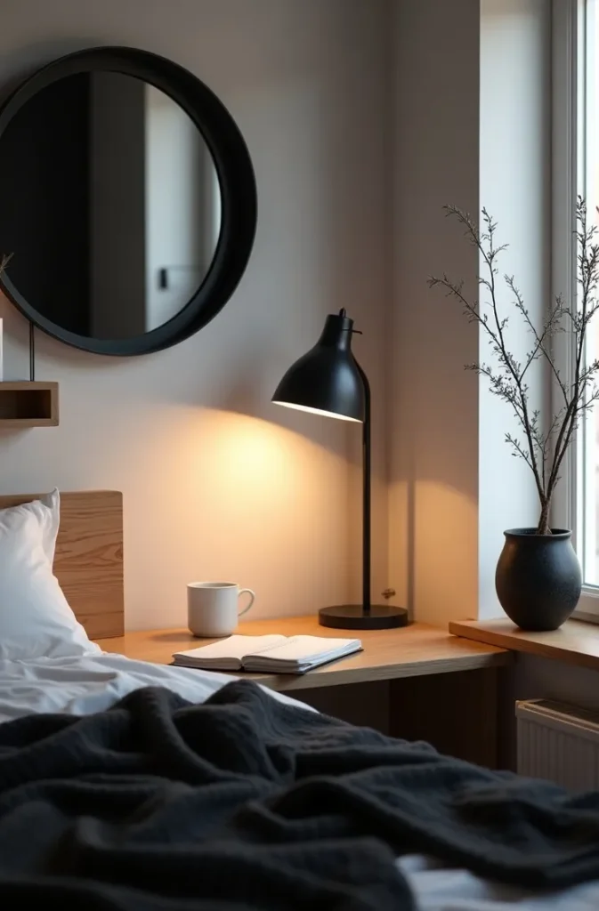 The Monochromatic Black-and-White Dorm Room That Reads as Sophisticated, Not Cold