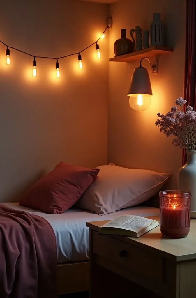 The Moody Romantic Dorm Room That Feels Like It Was Made for Long Winter Evenings