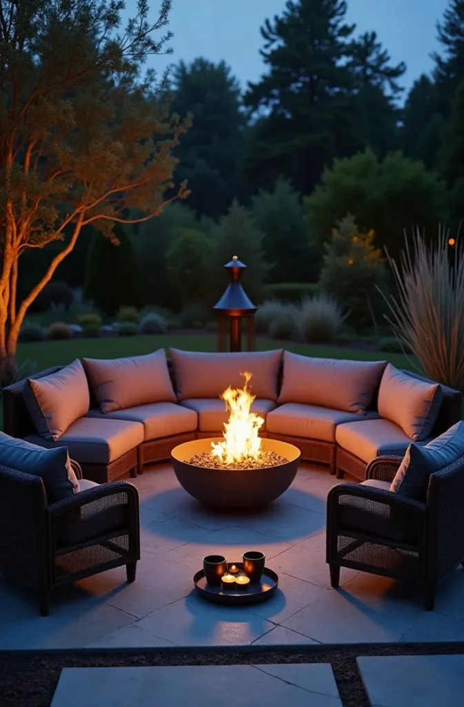 The Outdoor Sofa and Fire Pit Triangle