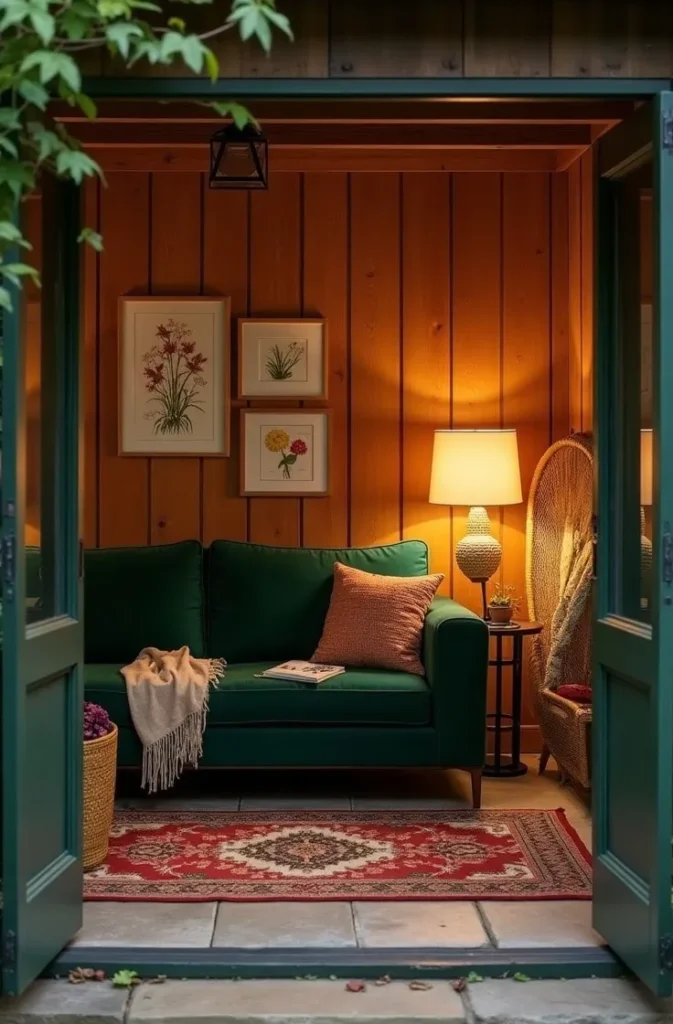 The Outdoor Sofa in a She-Shed or Garden Room