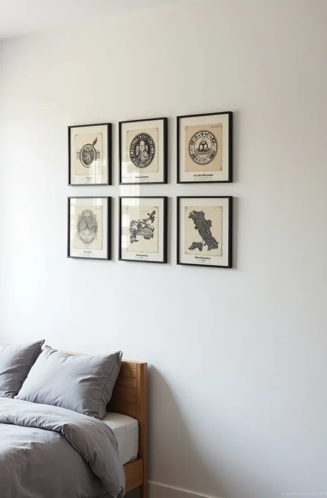 The Passport Stamp Wall Art Installation That Displays Travel History as Decorative Typography