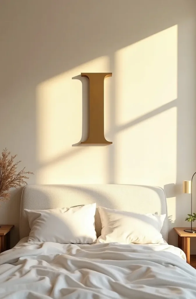 The Personalized Initial and Word Wall Art That Made Typography a Bedroom Fixture