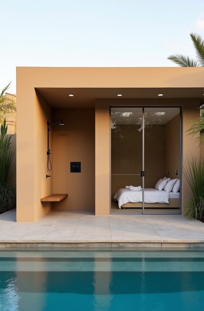 The Pool-Adjacent Cabana Guest House Dual-Function Design