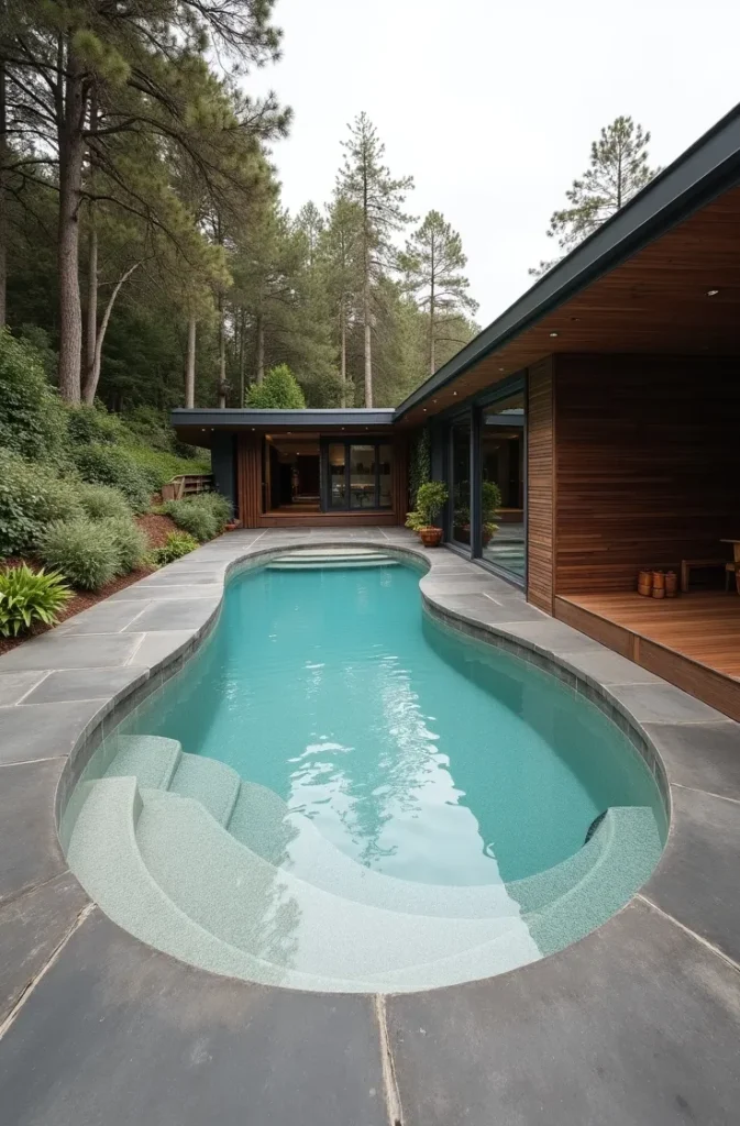 The Semi-Inground Pool for Sloped or Uneven Small Yards