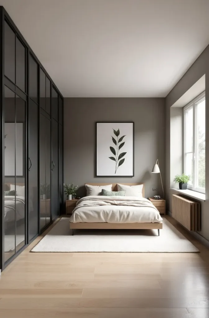 The Single-Wall Wardrobe Run That Keeps a Narrow Room Walkable