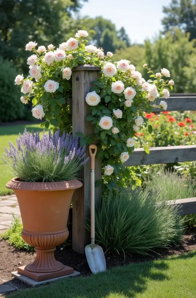 The Split-Rail Wood Fence That Defines a Garden Without Closing It In