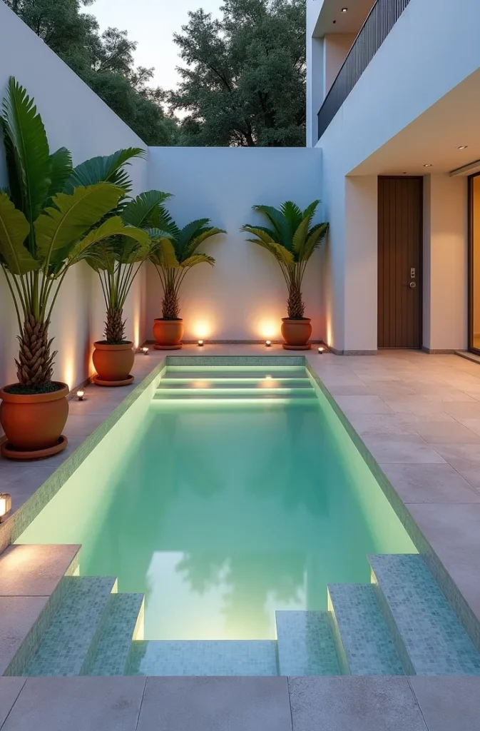 The Sunken Courtyard Pool That Turns a Tiny Patio Into a Resort Feature