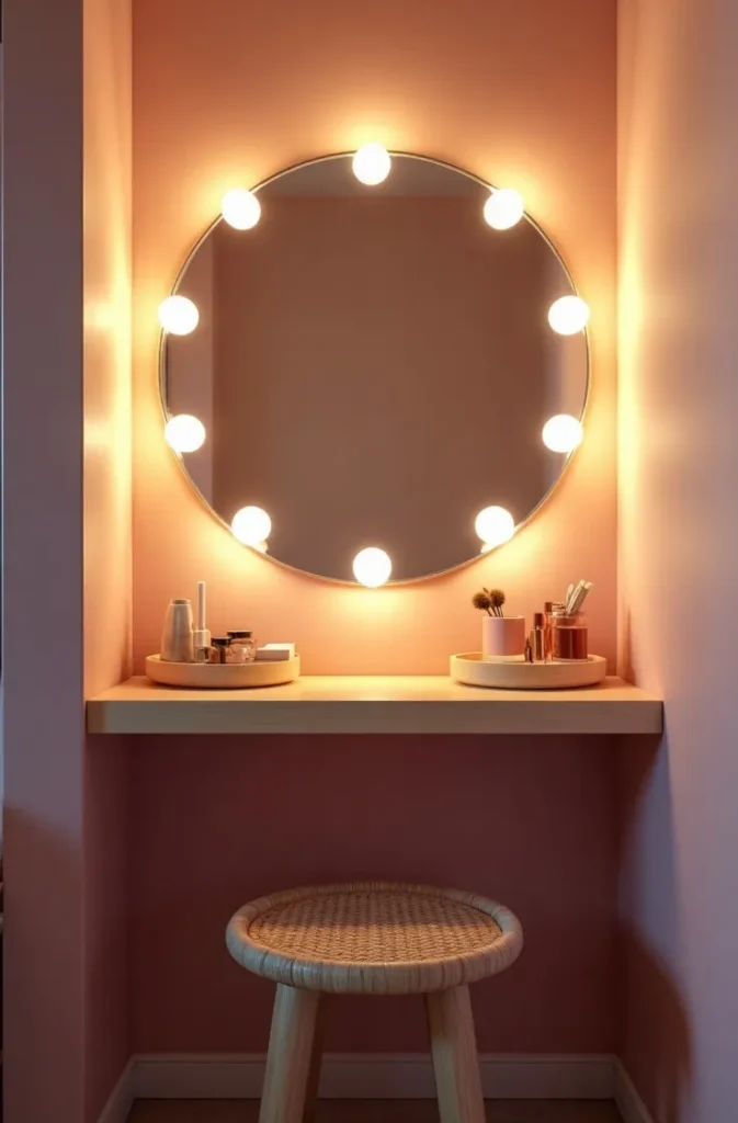 The Vanity Mirror With Surrounding Bulbs That Brought the Backstage Dressing Room Into the Bedroom