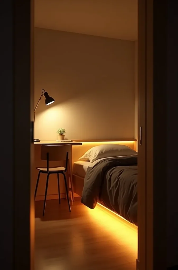 The Warm Ambient Lighting Setup That Makes Any Dorm Room Feel 10x Better