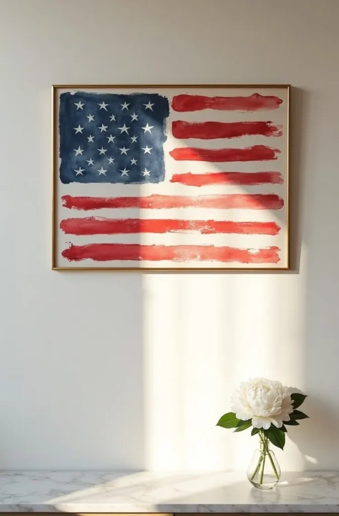 The Watercolor American Flag Printable That Stays on the Wall After July 5th Because It Is Actually Beautiful